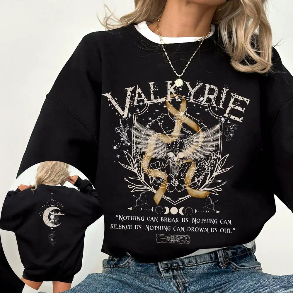 Valkyrie ACOTAR  Nesta Nesta Archeron Sweater Fourth Wing Comfort Sweatshirt Unisex Y2K Pullovers Funny Sweatshirt Streetwear