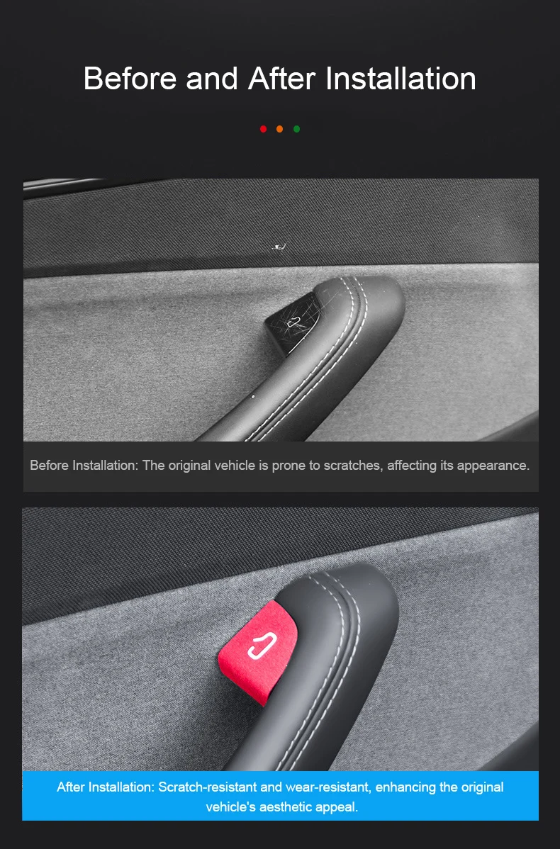 For Tesla Model Y Juniper 2025 Suede Door Switch Button Trim Stickers Model 3 Highland Window Button Switch Light Cover Reminder