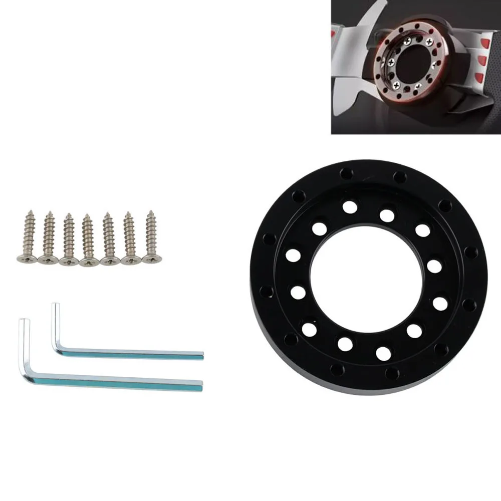 Black 70mm Steering Wheel Adapter Plate For Logitech G25 G27 G29 G920 For Sparco