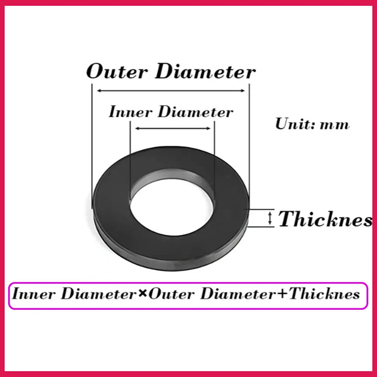 

M8-M42 Black Rubber Flat Washer Anti-Oil Seal Washer High Temperature Resistant Leakproof Gasket