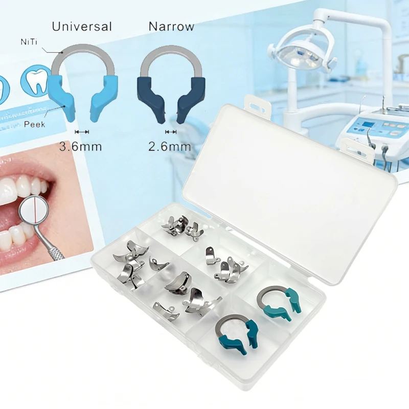 

102PCS Dental Matrix System Contoured Metal Bands Matrix Clamp Titanium Ring Orthodontic Molar Restoration