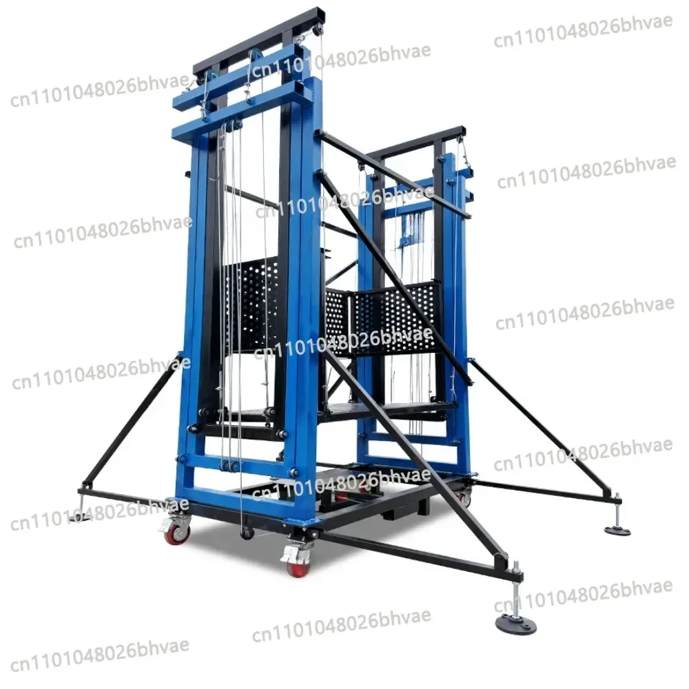 Movable foldable electric lifting scaffold remote control hoist