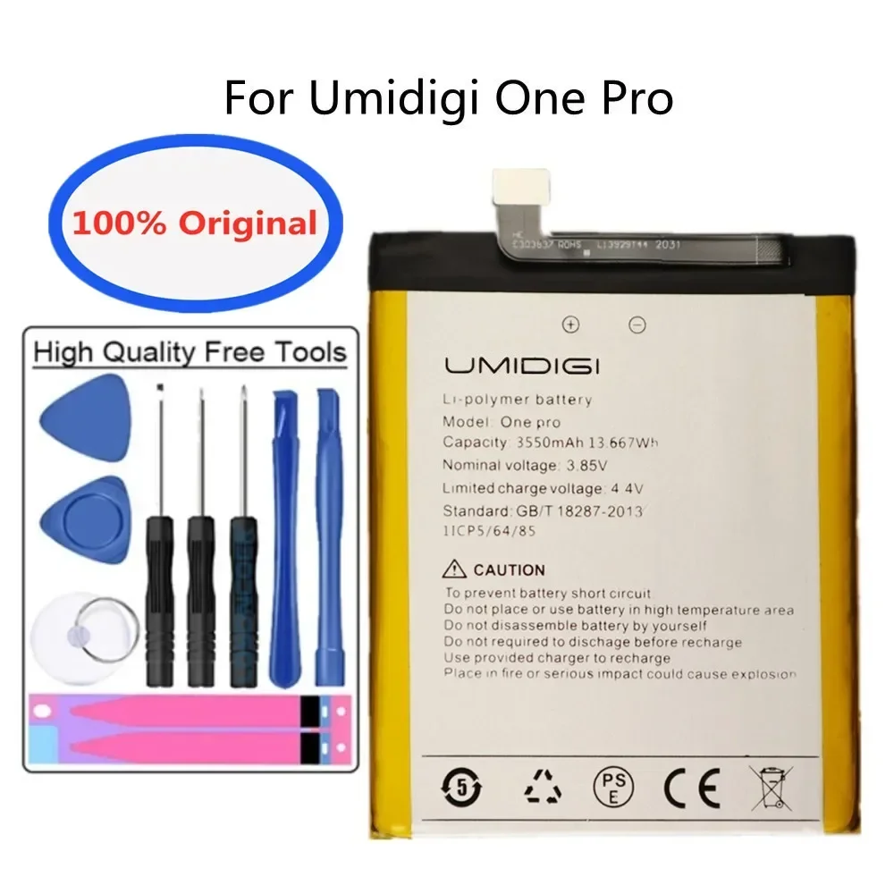 

New 100% Original UMI Battery For Umidigi One Pro Onepro 3550mAh Smart Mobile Phone Battery Bateria Fast Shipping + Tools