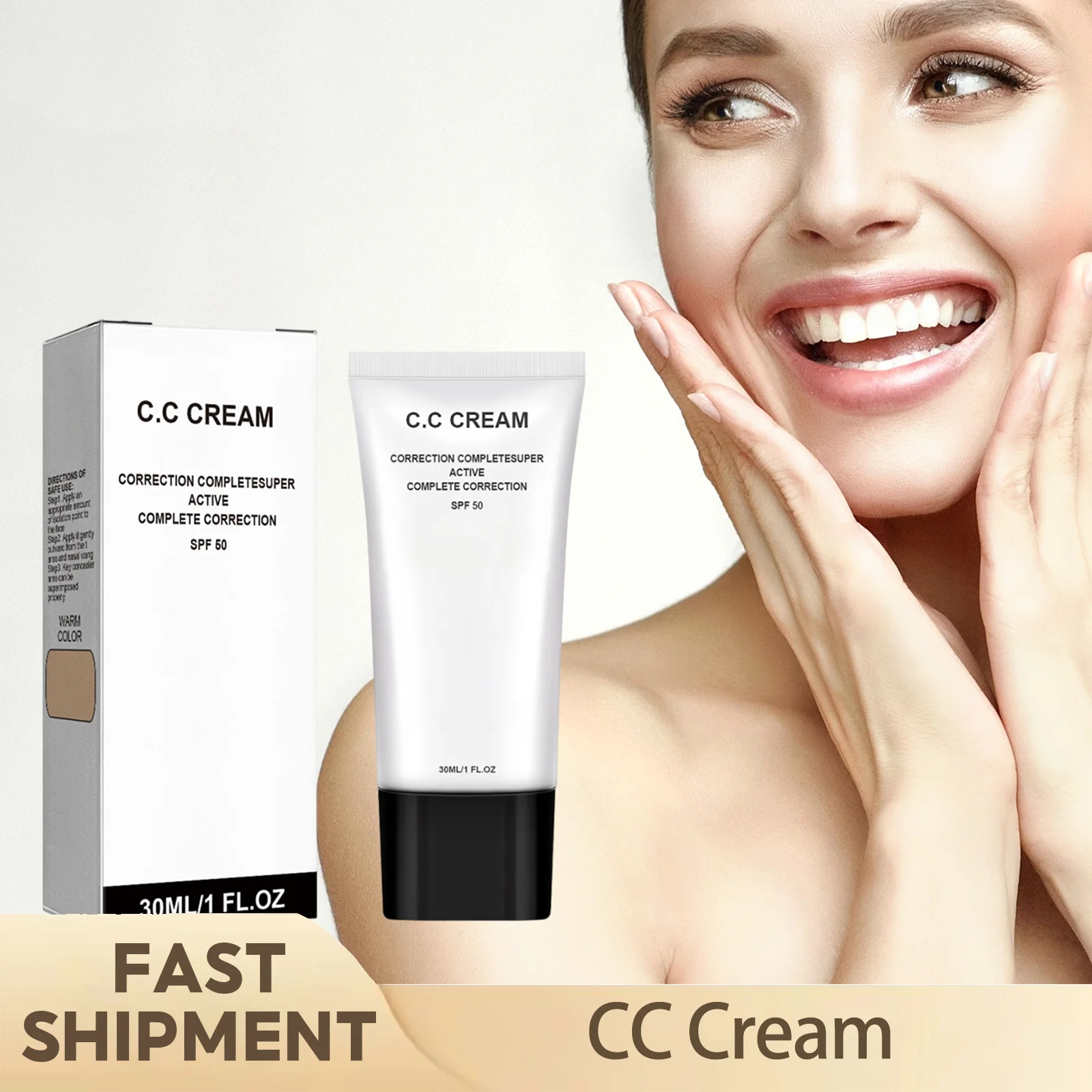 CC Cream Moisturizing Oil Control Brighten Complexion Prevent Sun Spots Strengthen Skin Barrier For Outdoor Sports Daily Use