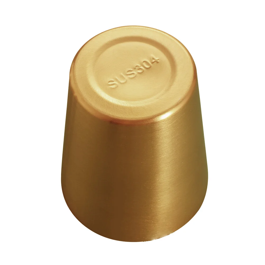 

Double Layer Stainless Steel Shot Glass Metal Cups for Home Barware Gifts Small Liquor Copper Hollow Design Heat Insulation Anti
