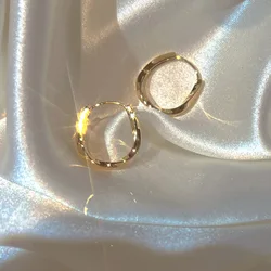 925 Sterling Silver Loop Earrings Gold Color Ear Clasp Fashion Luxury Jewelry for Women Wedding Party Gifts
