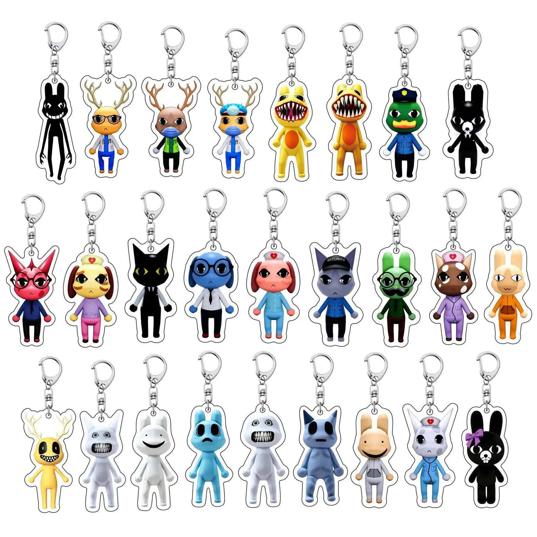 Acrylic Keychain Cartoon Animal Hospital Backpack Pendant Children's Gift Bag Accessory Trendy Fashionable Universal Design