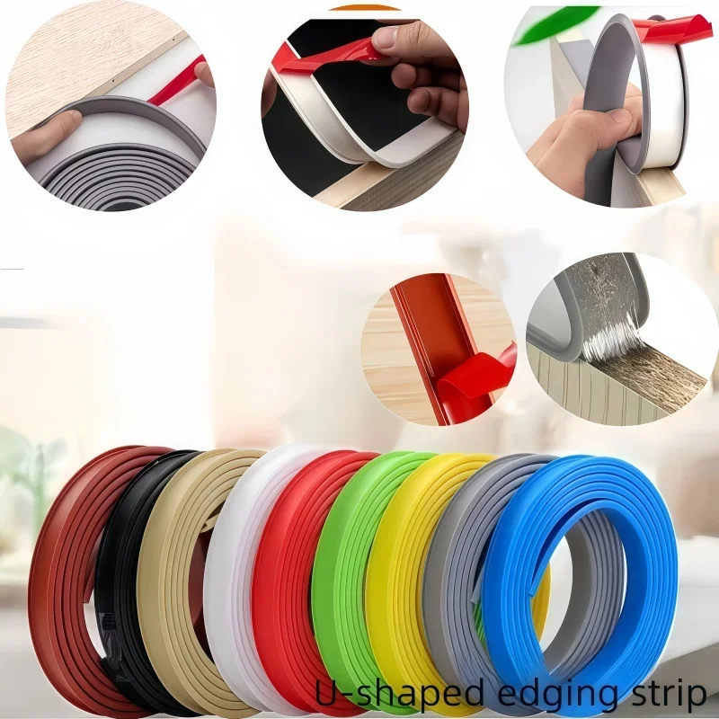 New 1Meter Rubber Edge Strip Anti-Collision Protection Strips Edge Shield U-Shaped Edges Sealing Strip For Metal Glass Edges