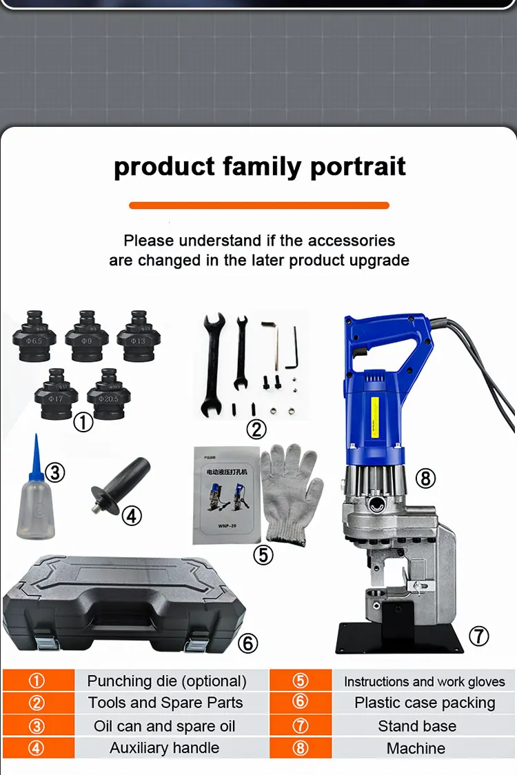 Hydraulic punching machine, u-channel punching tool for efficient punching