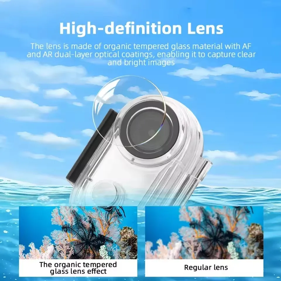 Camera Accessories Camera Case Waterproof Case,360° Panorama Action Camera Accessory,Dive Case with 40m Waterproof Depth
