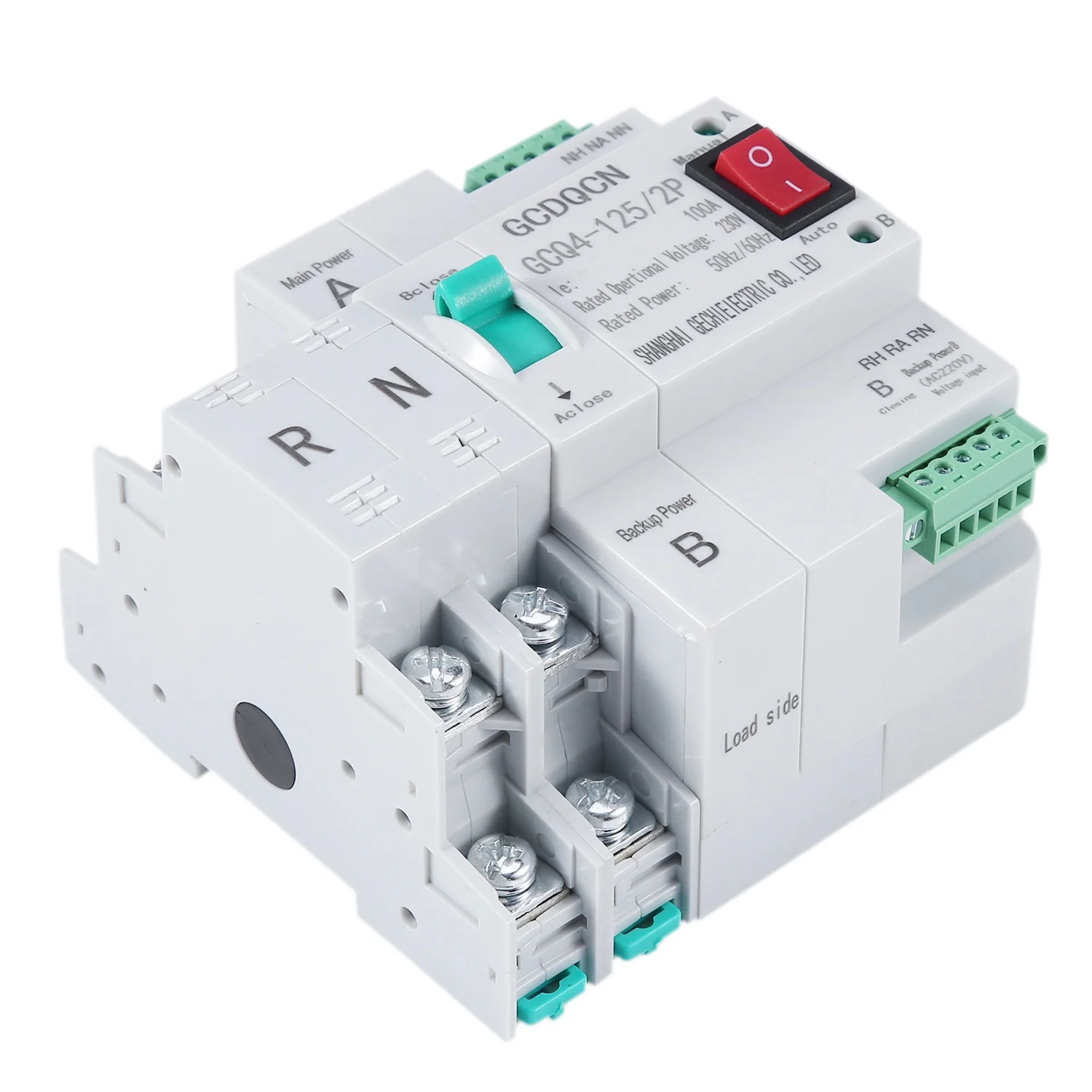 A45U Dual-Power Automatic Transfer Switch 2P 100A Household 35Mm Rail Installation