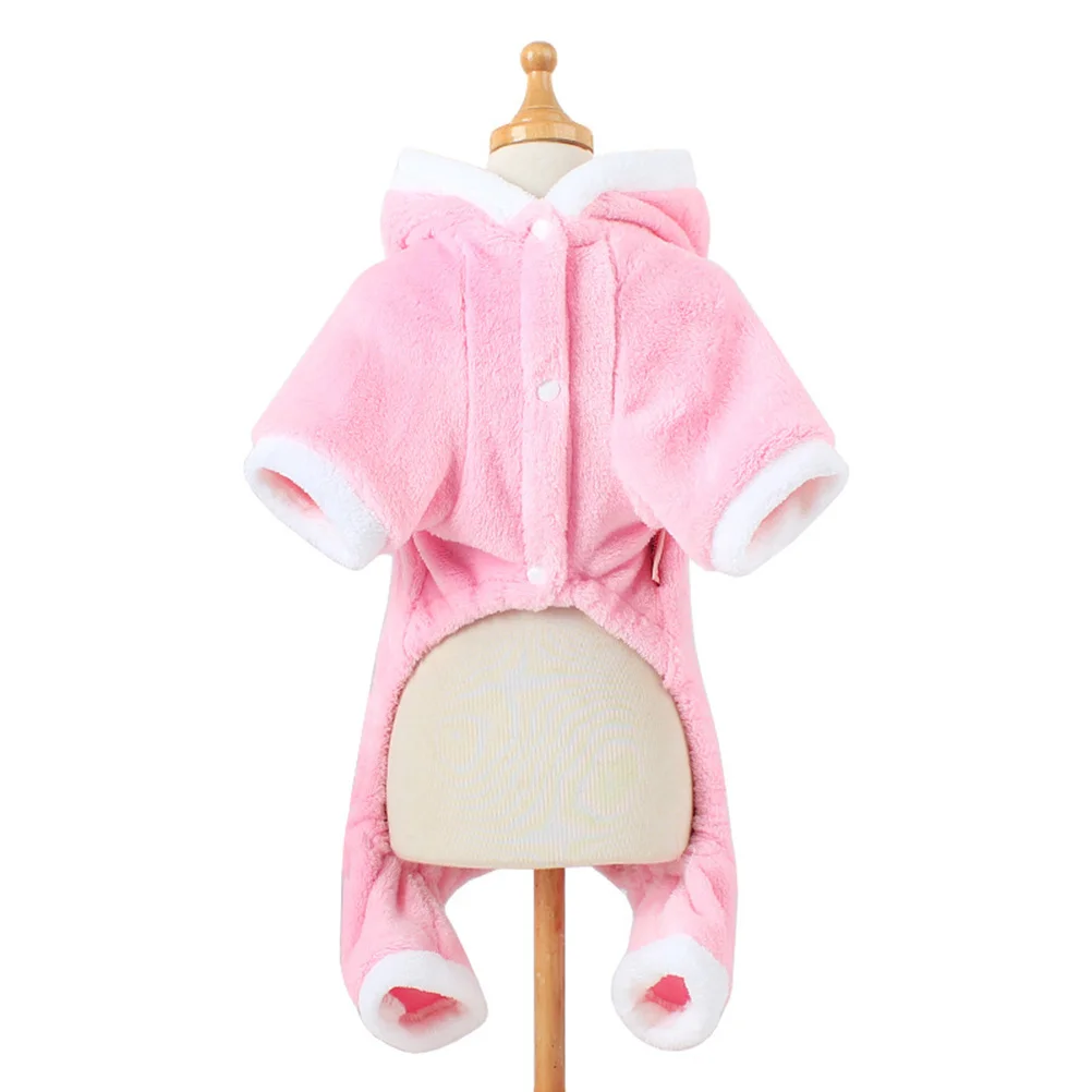 

Pet Dog Dress Floral Coral Fleece Pink Button Design Comfortable Halloween Christmas Photo Costume Dog Doctor Uniform