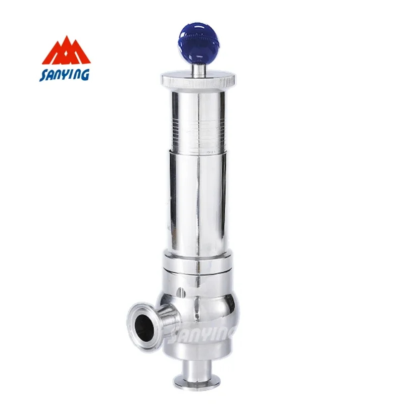 SS304 316 stainless steel sanitary spring adjustable relief safety valve pressure reducing control valve