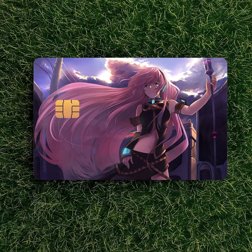 Megurine Luka Chart Stickers Sticker Skin Film Cover For Small Chip Credit Debit Card Bus Card HT12