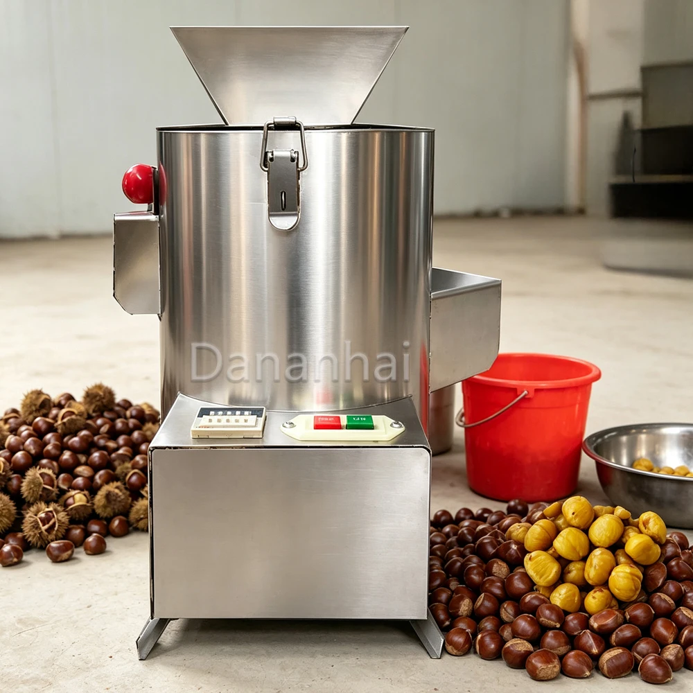 Automatic Chestnut Shell Remover Commercial Electric Rustproof Chestnut Peeler Hulling Machine for Retail Snack Shop