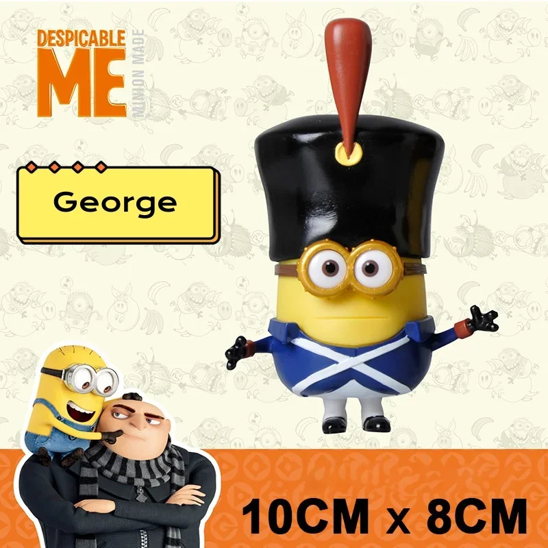 Caja de regalo de muñeca Minions de la serie Caticable Me Guard con coche Anime que rodea la caja ciega de decoración de muñecas de la marca Co