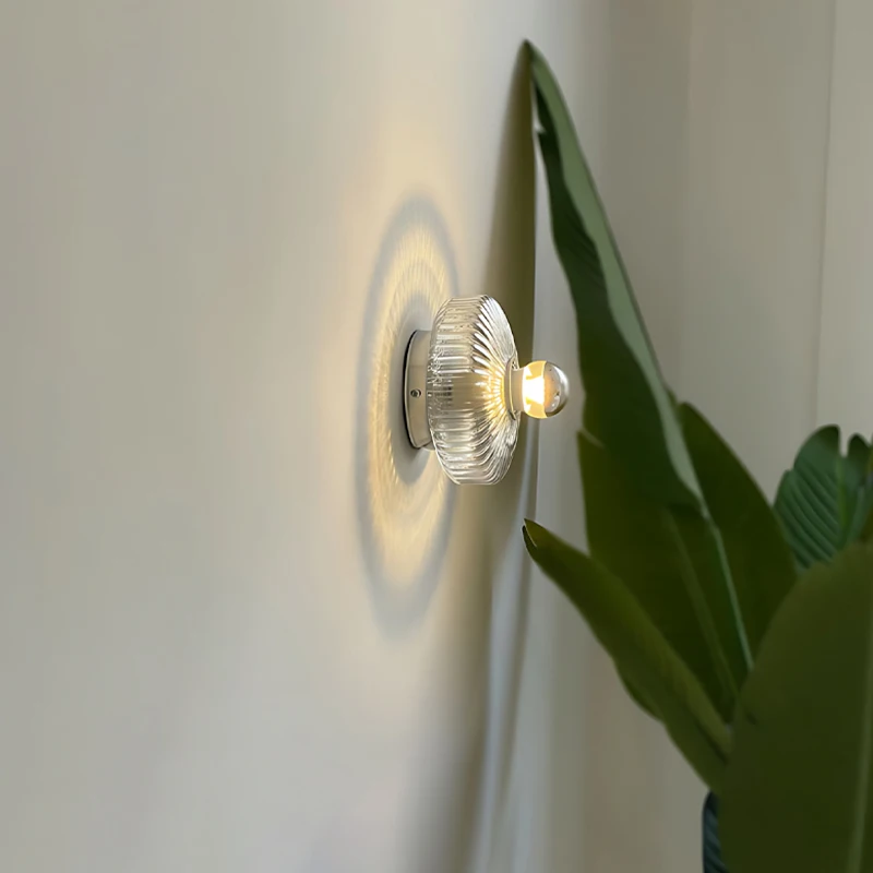 Nordic Bauhaus Water Ripple Glazen Wandlamp Is Geschikt voor Achtergrondmuren Balkons Gangen Ingangen Wandverlichting Decor