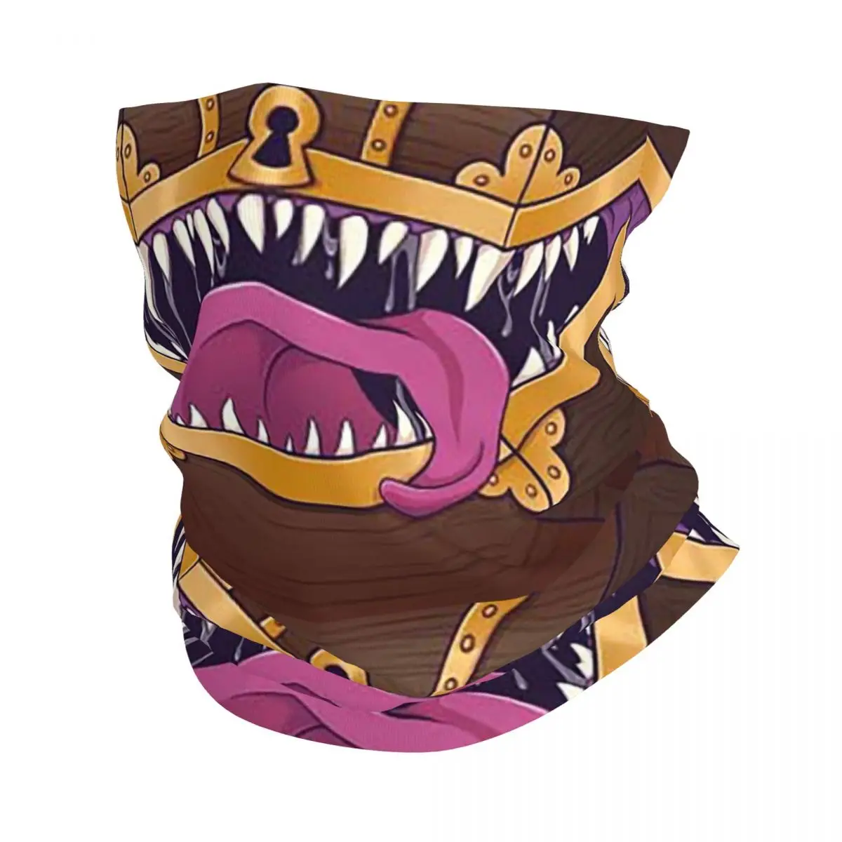 Mimic Mouth-Bandana Couvre-cou Imprimé pour Homme et Femme, Écharpe Ronde, Chaude, Cyclisme, Randonnée, Pêche, Adulte, Coupe-Vent