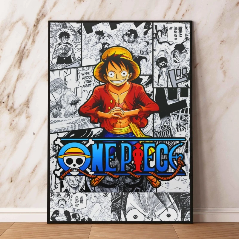 Posters and Prints One Piece Luffy Zoro Chopper Wall Art Comics Pictures Children Bedroom Decor Decoration Paintings Modern Home