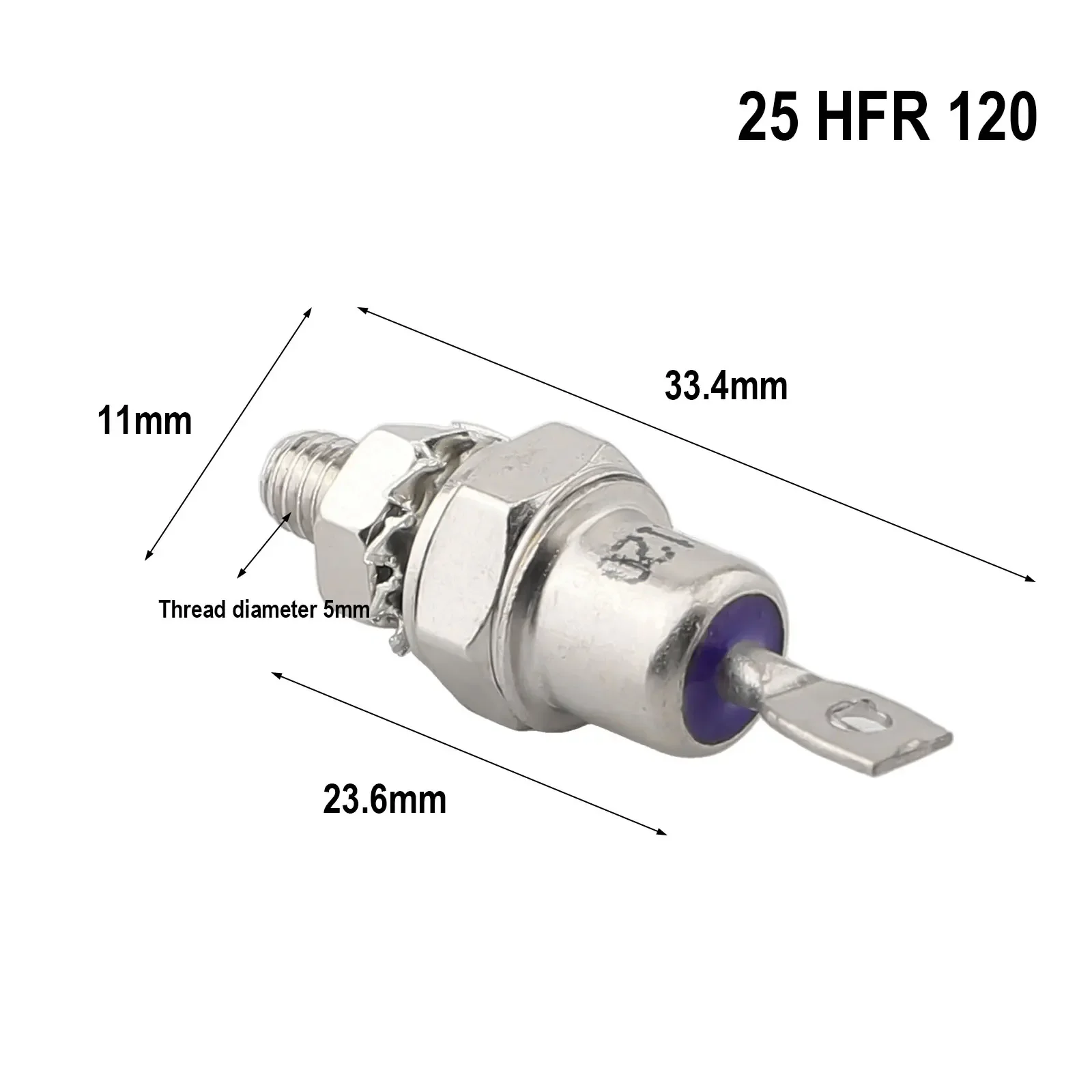 Diode de redressement à montage de goujon, cathode positive, anode négative, 25HF, 120, 25HFR, 120, 40HF, 120, 40HFR, 120, etc., 2 pièces