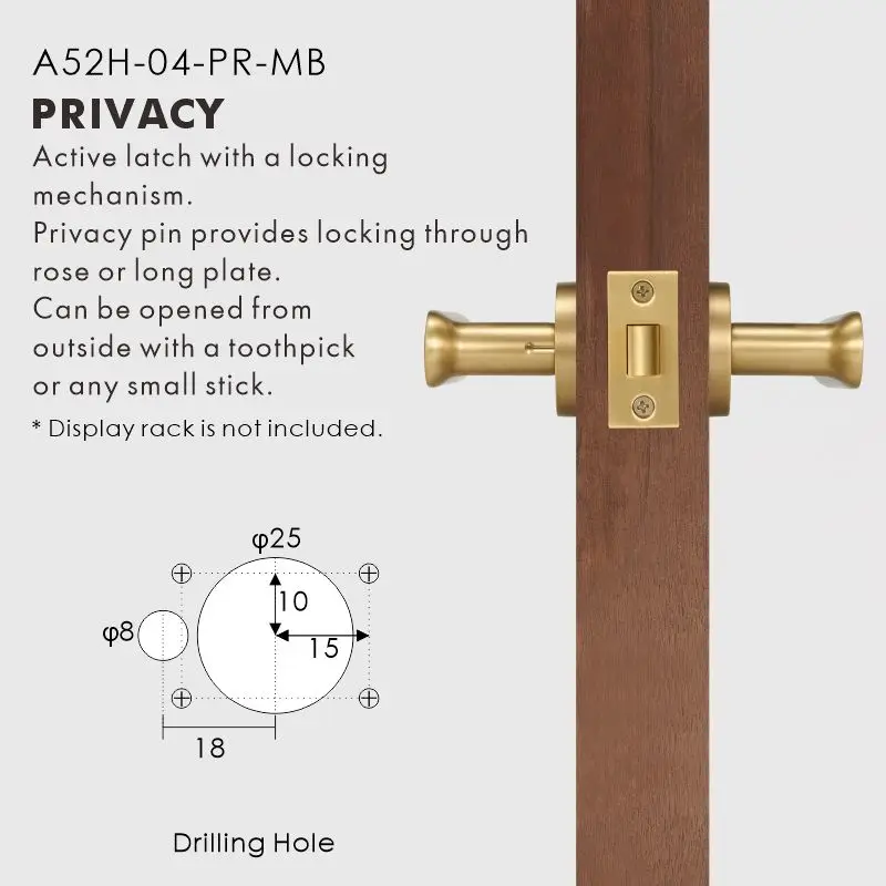 Nurlin Messing Plat Antiek Brons Mat Goud Zwart Binnendeur Hendel Passage Privacy Badkamer Slot Comfortabele Touch - afbeelding 1