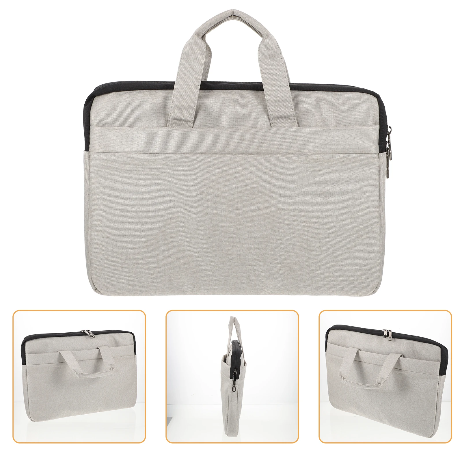 

13 Inch Laptop Case Polyester Light Grey Laptop Sleeve H Wear Resistance Compact Size Computer Bag for Laptops Perfect Gift