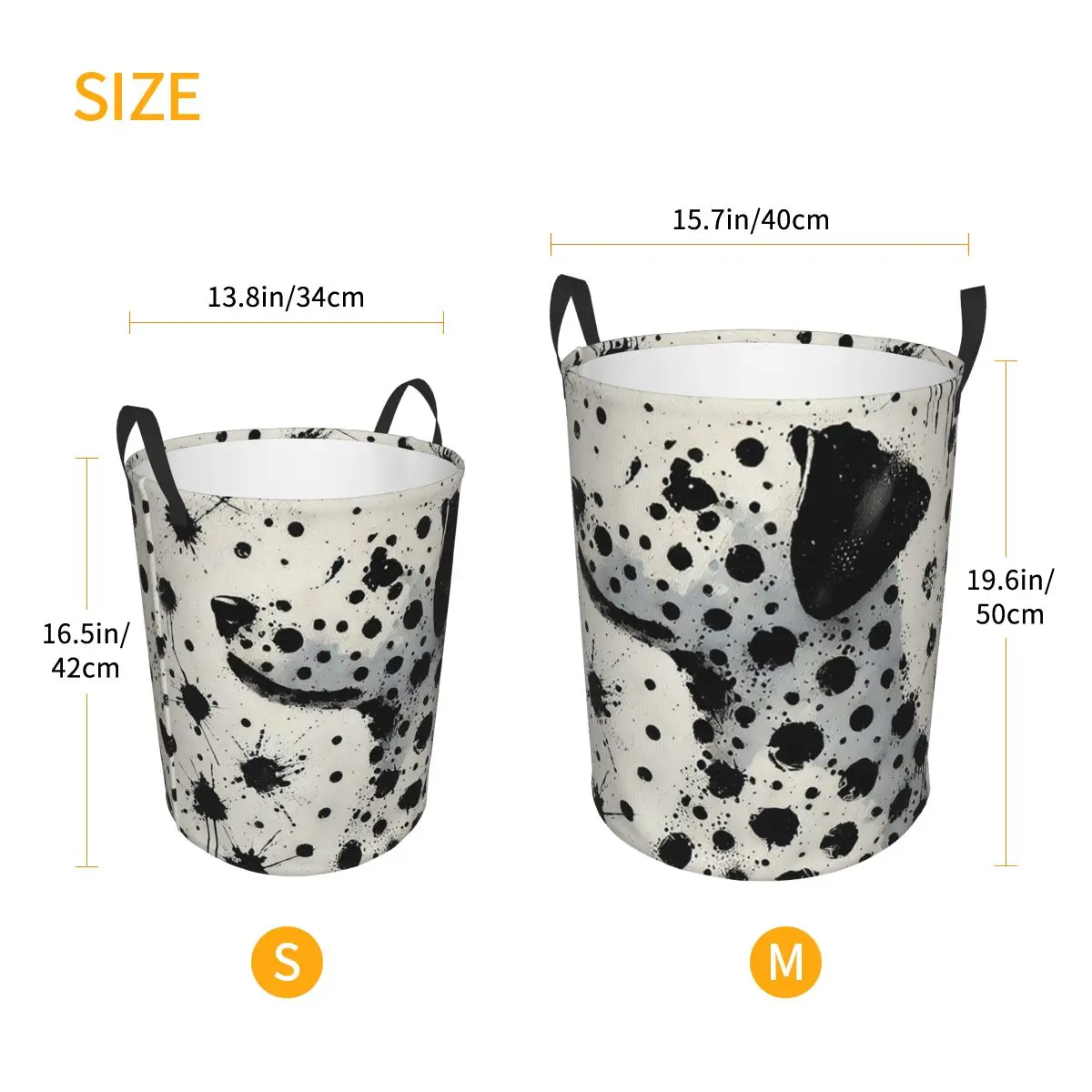 Dalmatian Dreamscape A Splash Of Spots Foldable Laundry Baskets Dirty Clothes Home Organizer Large Waterproof Hamper For Home