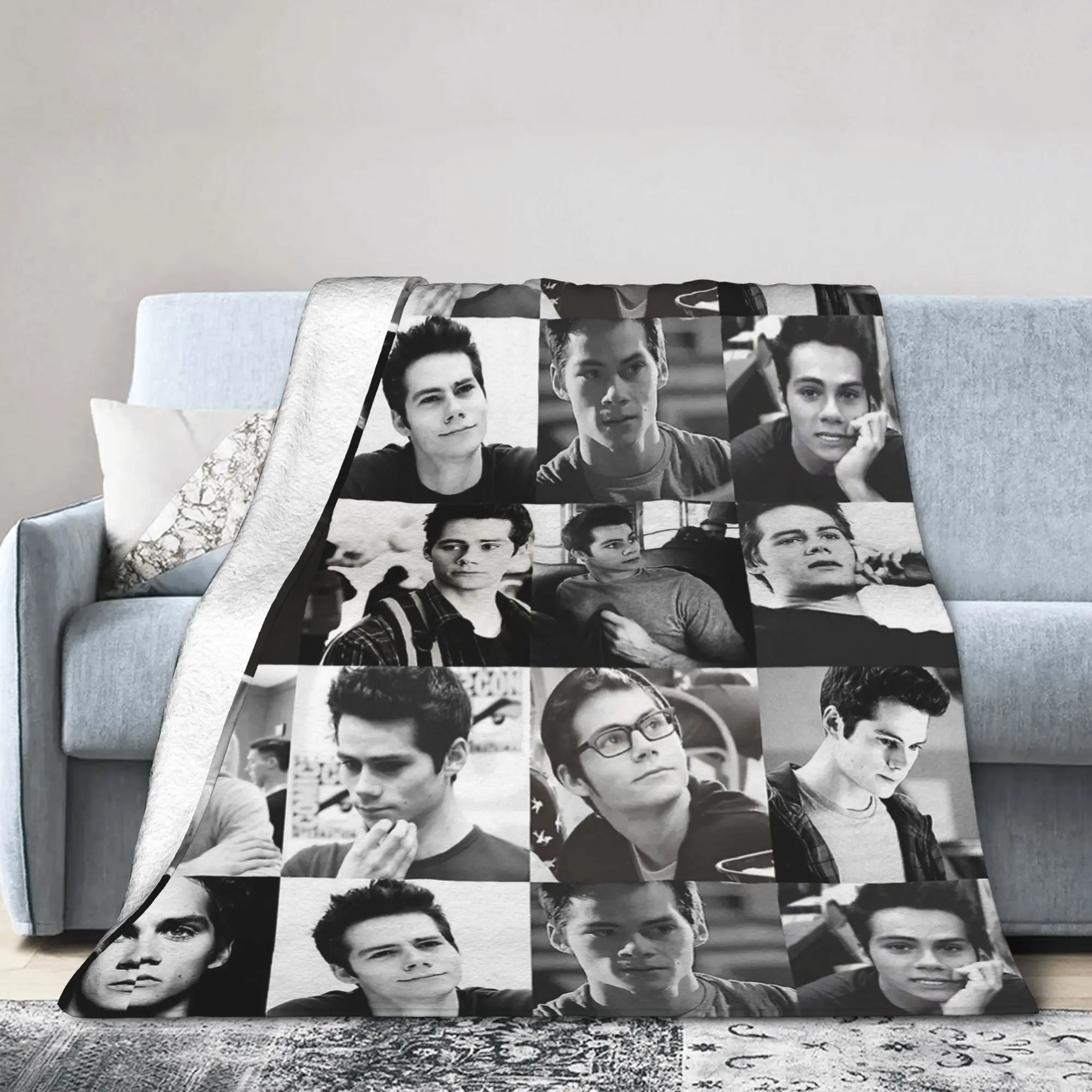Dylan O'Brien Blankets Vintage Actor Flannel Vintage Warm Throw Blanket for Home All Season