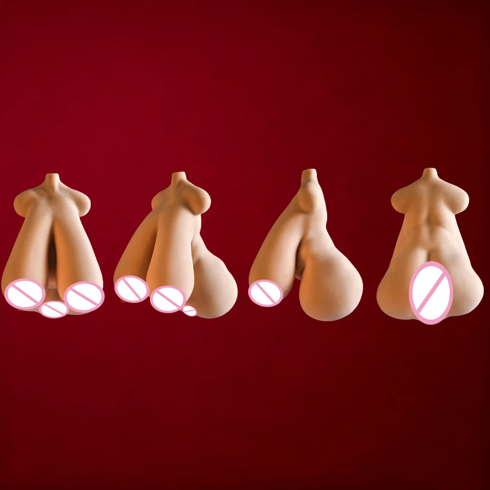 RENHEYUOU-TPE Half Doll 3D Male Masturbator Sex Toy Male Big Chest Sexy Trunk Realistic Vagina Anal Cat Vagina Adult Products