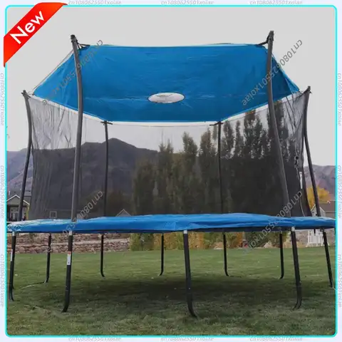 10/12/14ft Outdoor Trampoline Cover Sun Protection Trampolines Sunshade Accessories Waterproof for Outdoor Backyard Playground