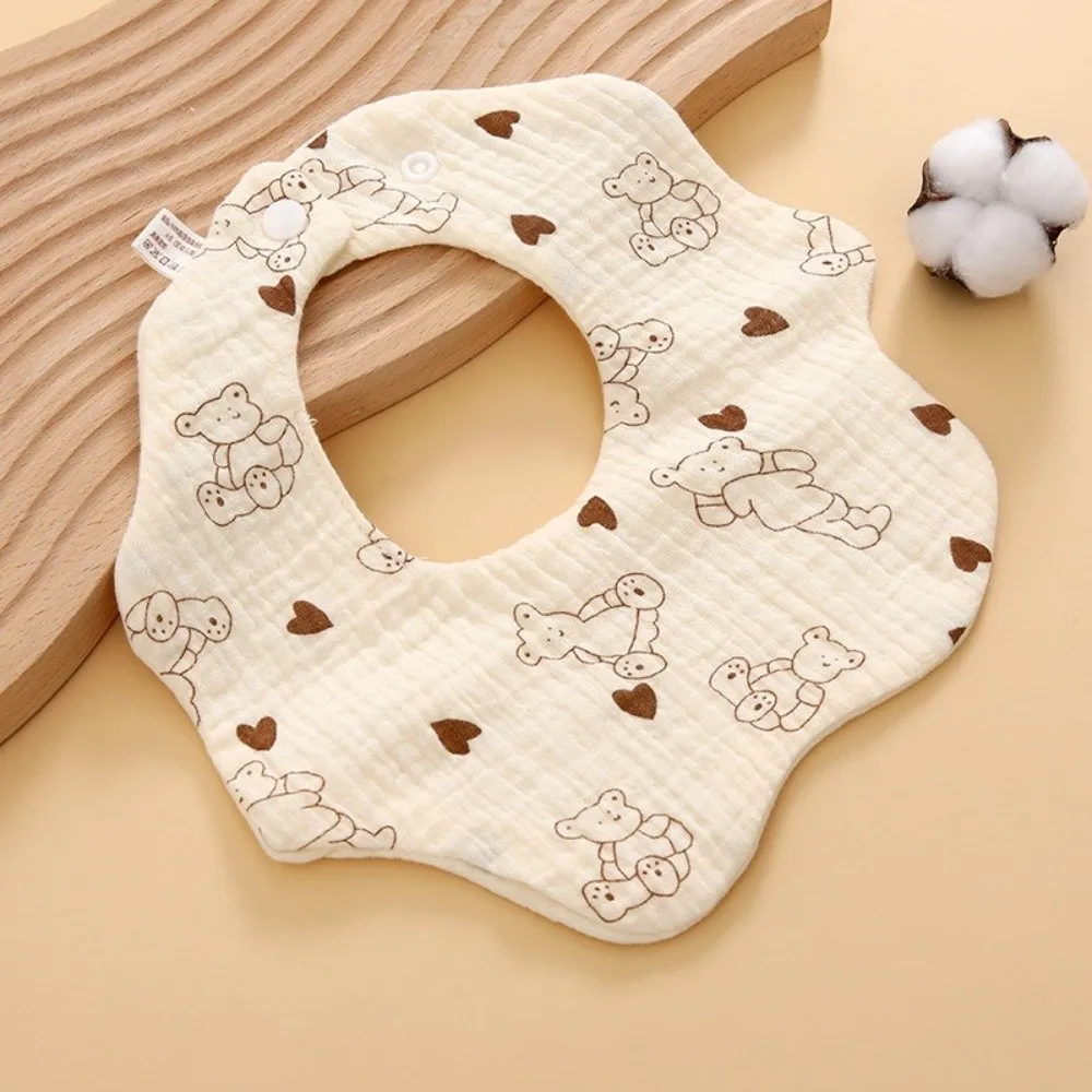 Babies Accessories 6 Layer Cotton Baby Bib Waterproof Soft Newborn Baby Apron Cartoon Kids Saliva Towel Infant