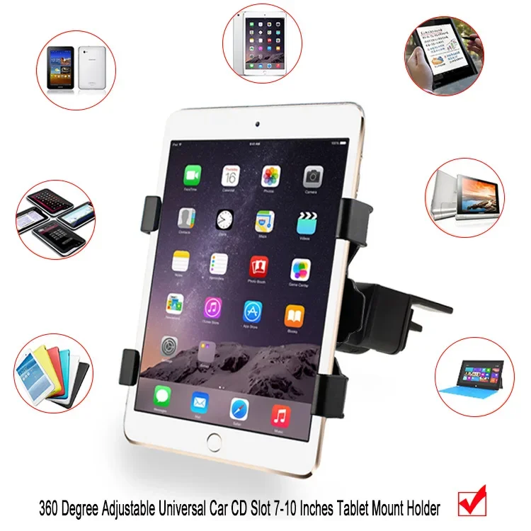 Car Auto CD Mount Holder Tablet stand 7.0-11 inch Car tablet holder For ipad stand for Lenovo Tab 4 10 PLUS TB-X304f TB-X704 10'