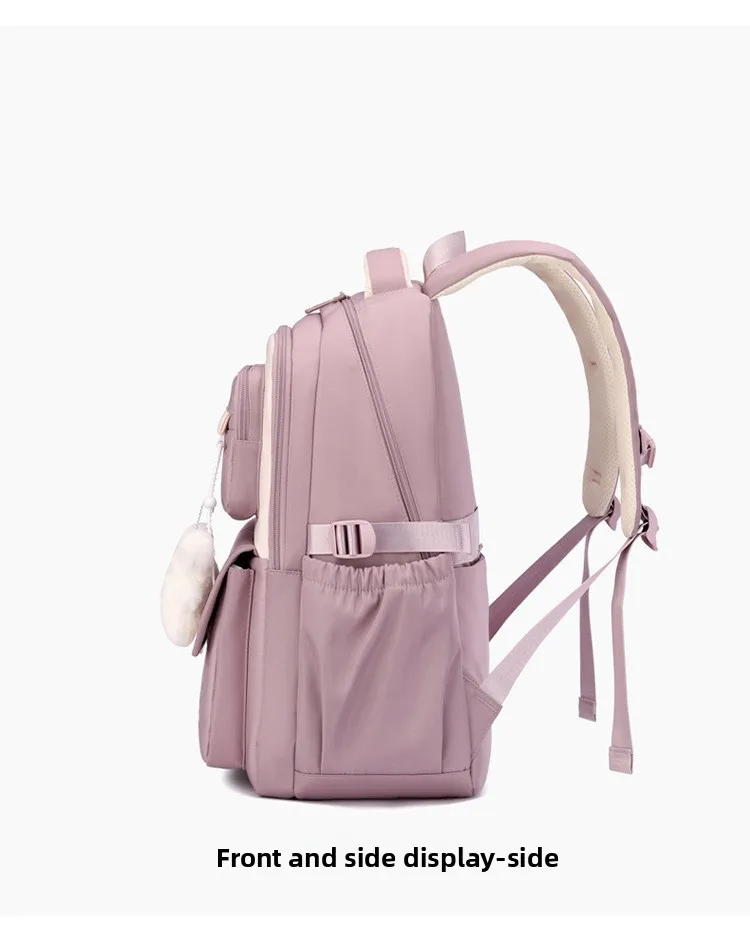 Middle School Backpack for Girls Large Capacity Bookbag Lightweight Fashion Student Backpack Simple Modern School Bags for Teens