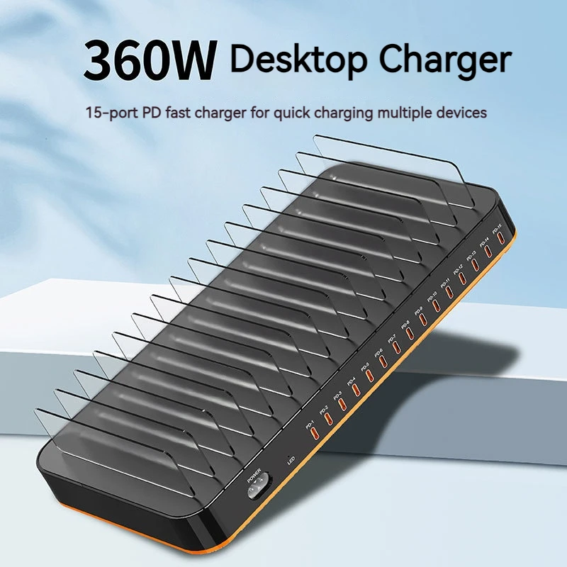 360w-universal-usb-pd-charger-15-port-usb-type-c-24w-fast-charging-station-for-ipad-iphone-16-15-14-13-12-11-samsung-s25-tablet