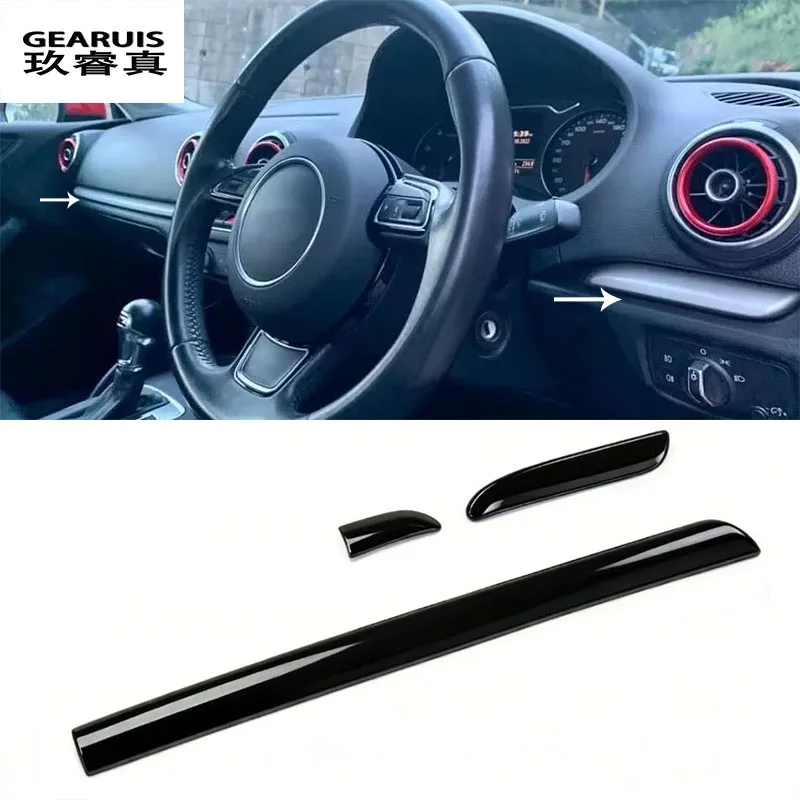 For Audi A3 8V S3 2014-2020 Right drive Car Center Console Dashboard Gear Shift Panel Sticker Cover Trim Interior Accessories