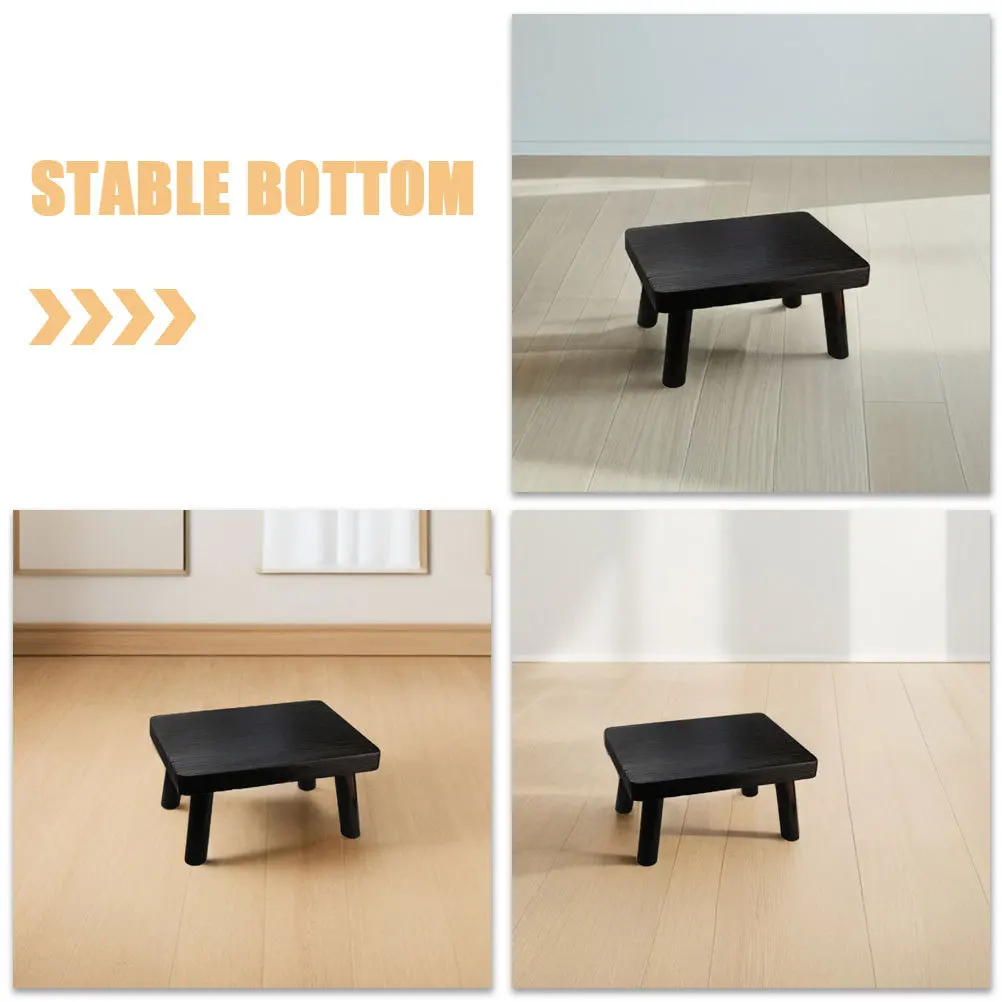 الخشب الصلب النمط الياباني طاولة شاي منخفضة مستطيلة مقعد خشبي صغير الشاي القهوة نافذة غرفة نوم استخدام مقعد خشبي