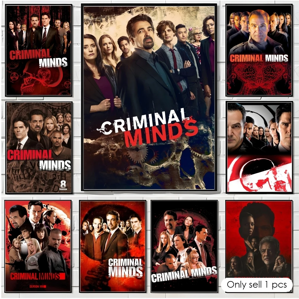 C-Criminal Minds Movie Poster Decorative Wall Art Stickers Mural Photo Print for Home Living Room Hallway Decor
