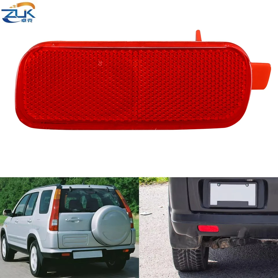 ZUK Car Styling Left Right Rear Bumper Reflector Light Fog Lamp For HONDA CRV CR-V RD5 RD7 2002 2003 2004 Foglight Foglamp