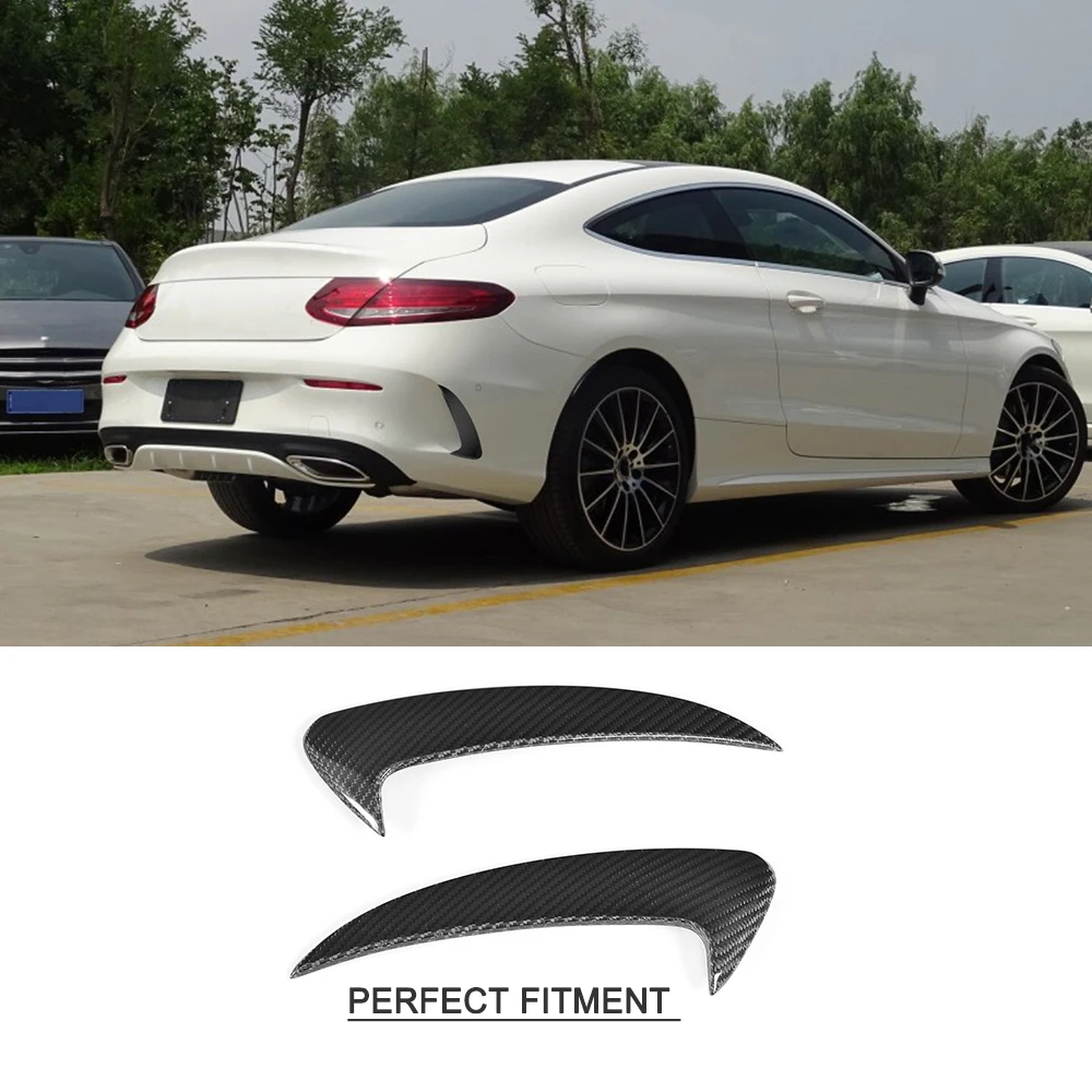 C Class Carbon Fiber Car Rear Bumper Vents Exterior Trims For Mercedes Benz C205 Coupe 2 Door 15-17 C43 AMG C300 Non C63