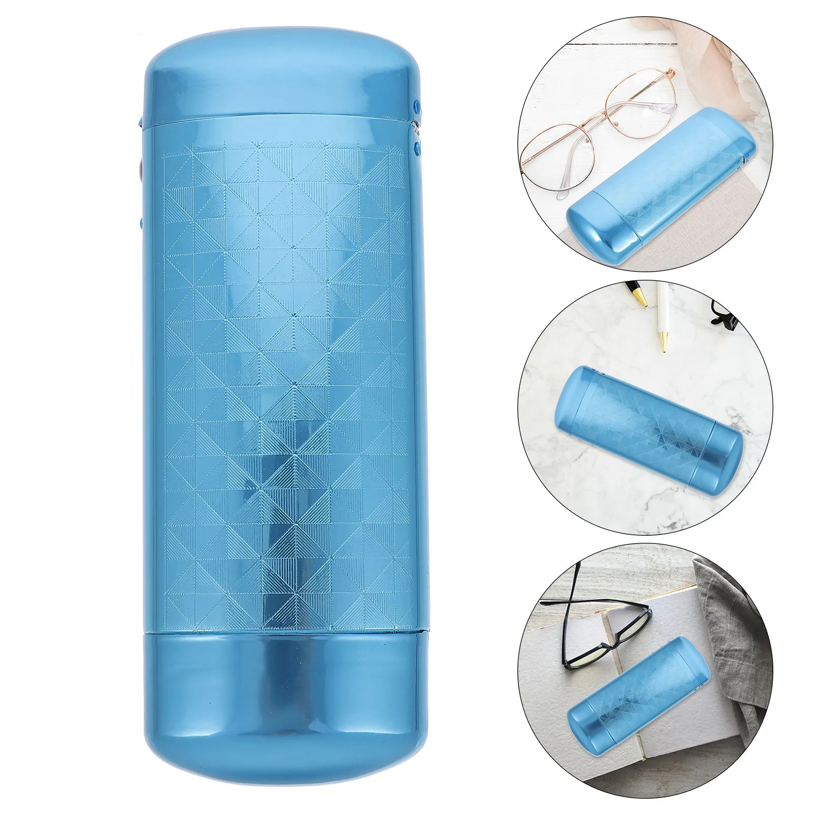 

Eyeglasses Case Aluminum Hard Shell Sunglasses Eyeglasses Case Container Protective Storage Box for Travel Use