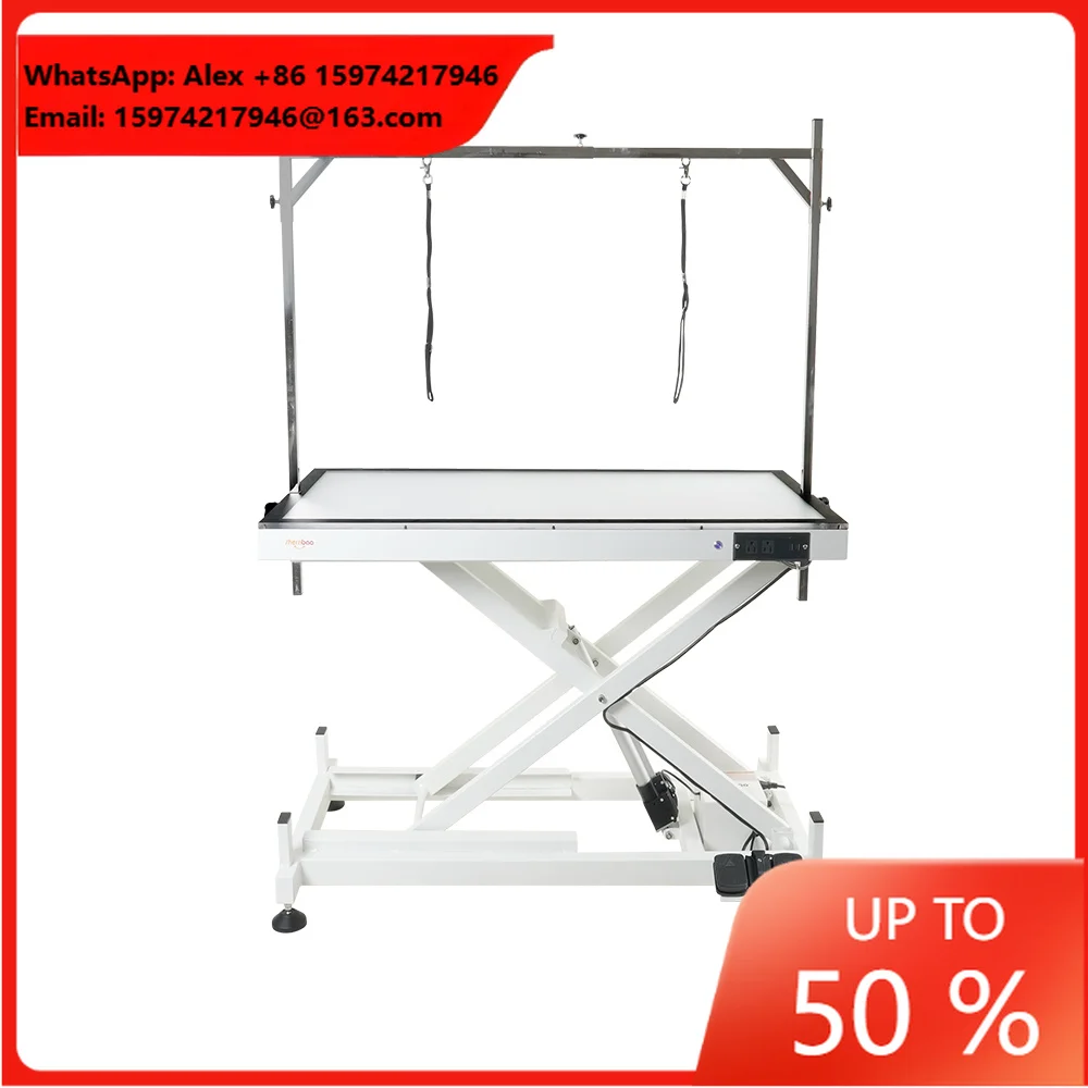 FT-873 Professional Electric Iron Grooming Table With Integrated LED Lighting Ultra-Stable Lifting System For Dogs & Cats