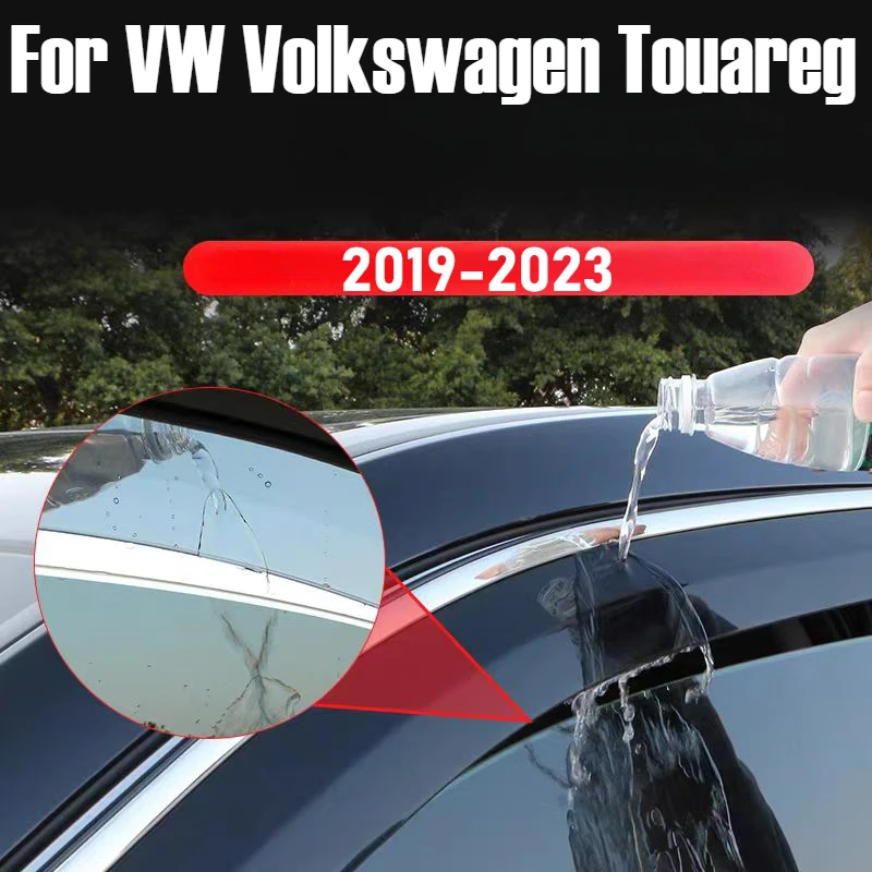 

For VW Volkswagen Touareg 2019-2023 Car Accessories Window Visor Vent Shade Rain Sun Guard Deflector Awnings Shelters Covers