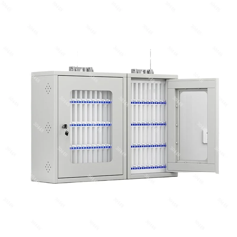 Steel Mobile Phone Storage Cabinet Wall Mounted Locker with Lock Multi-Grid Organizer for School Office Meeting Room