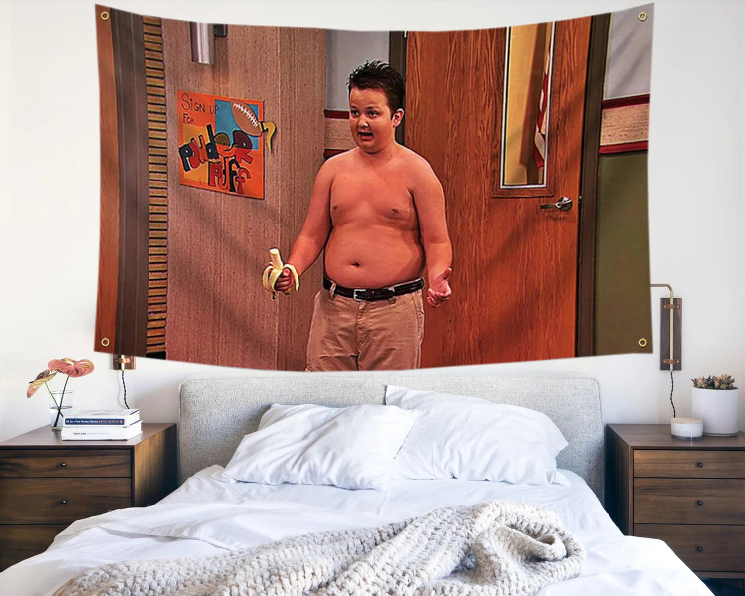 Gibby iCarly Flag Tapestry Wall Decor Funny Poster Banner Vivid Color Brass Grommets Hanging Decoration College Indoor