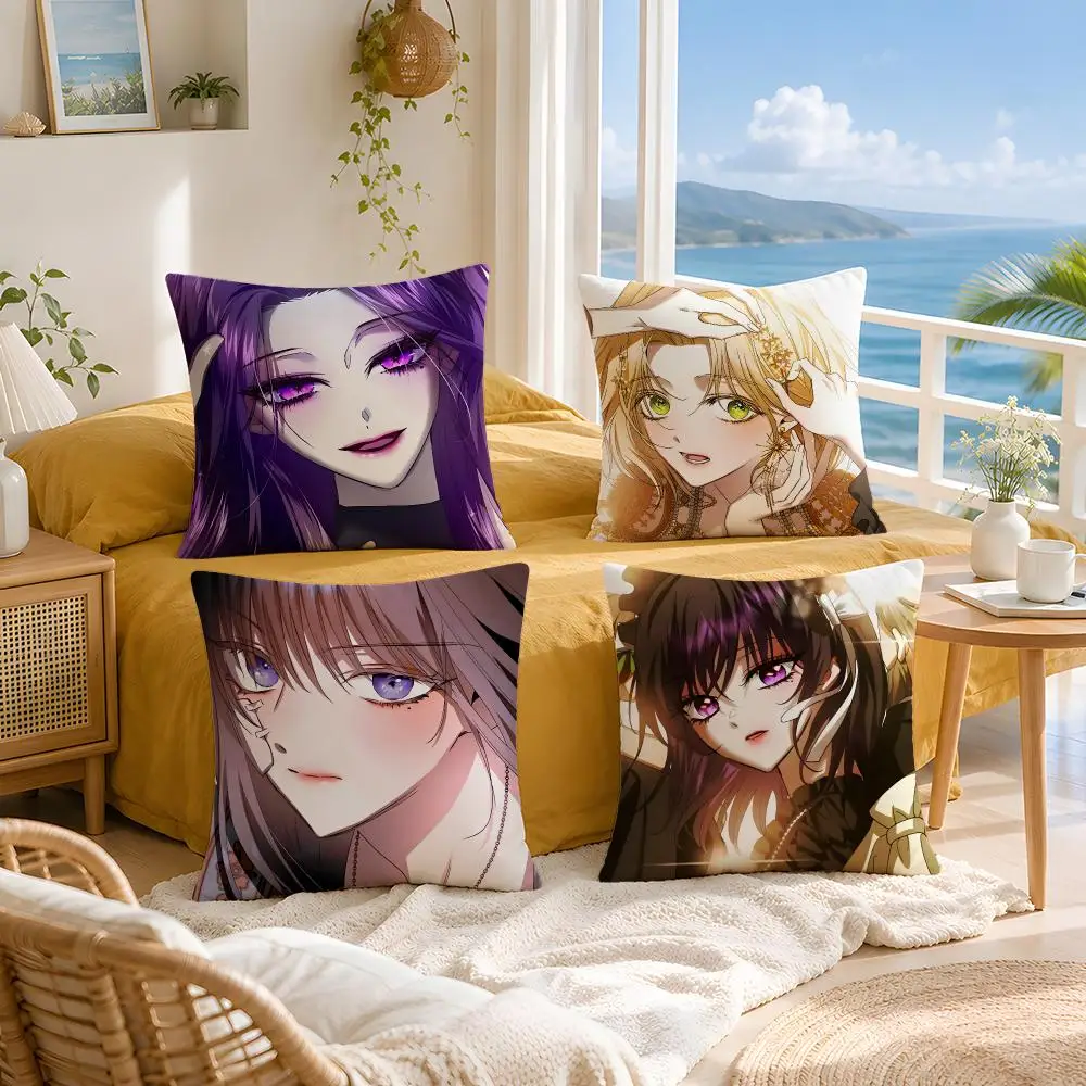Manhwa Your Throne Cushion Cover Throw Pillow Short Plush Fresh Natural Cushion for Living Room Sofa Ornament Present Gift