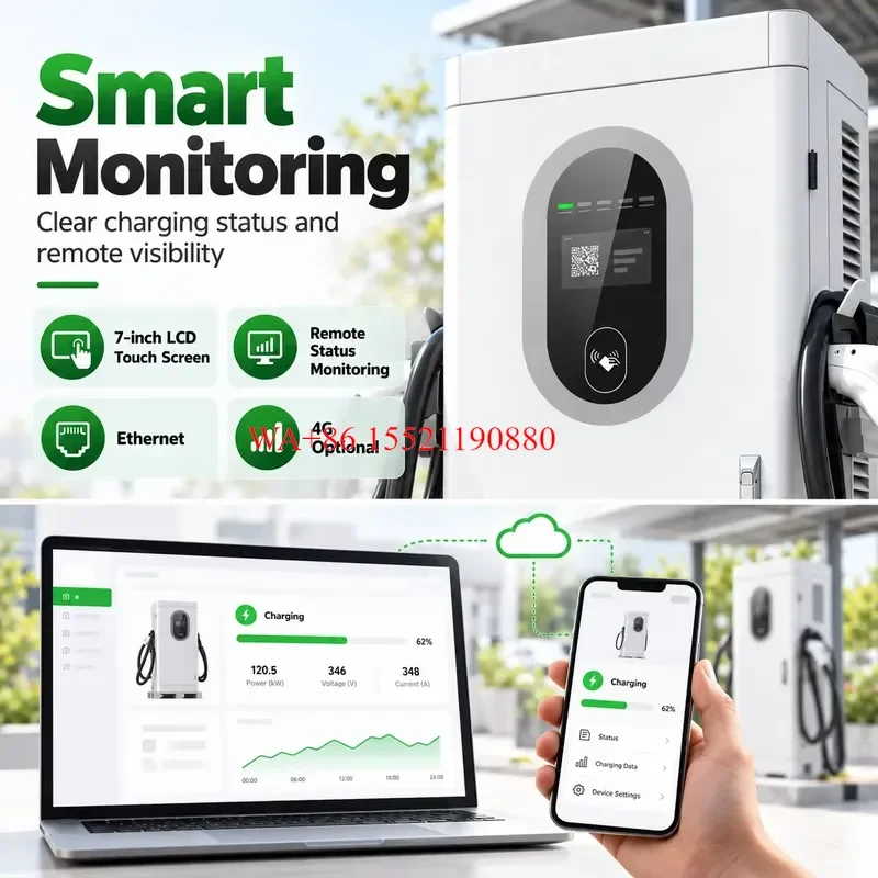 WMWMNU for DC EV Charging Station 60 80 120 160 180 240kW Dual Gun CCS1 CCS2 GBT CE CB ETL RETIE OCPP Commercial RFID QR 4G