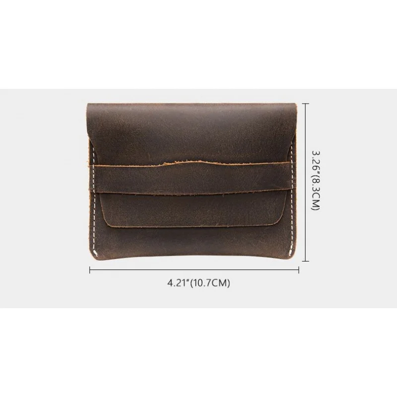 New Cow Leather Men's And  Women's Card Bag Coin Purse Slim Credit Card Holder Wallet For Men and Women ID Card Pocket