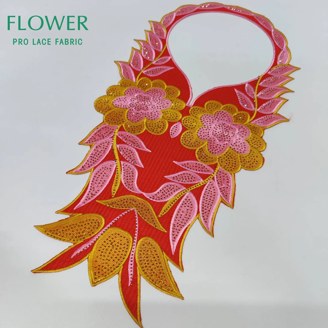 

Уникальный африканский воротник с вырезом и камнями, гипюровая вышивка, аппликации, женское свадебное платье невесты, аксессуары для самостоятельного изготовления, материал