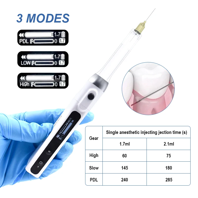 Dental Anesthesia Injector Digital Syringe Painless Electric Wireless Local Oral Anesthesia Pen with LCD Display