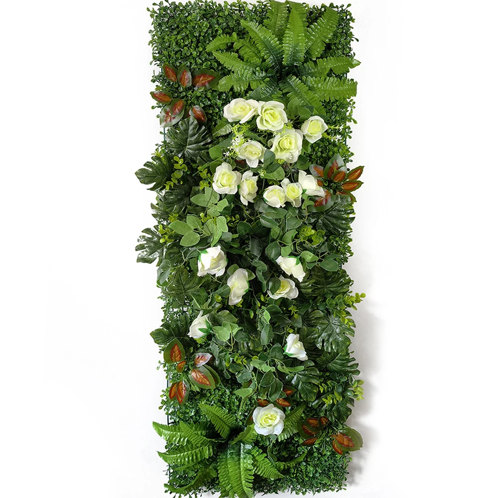 120cm * 40cm Hochzeits feier Haupt dekoration künstliche Pflanze Rasen Panel Wand für Wohnzimmer Hintergrund Spleißen dekorativ – Detail 16